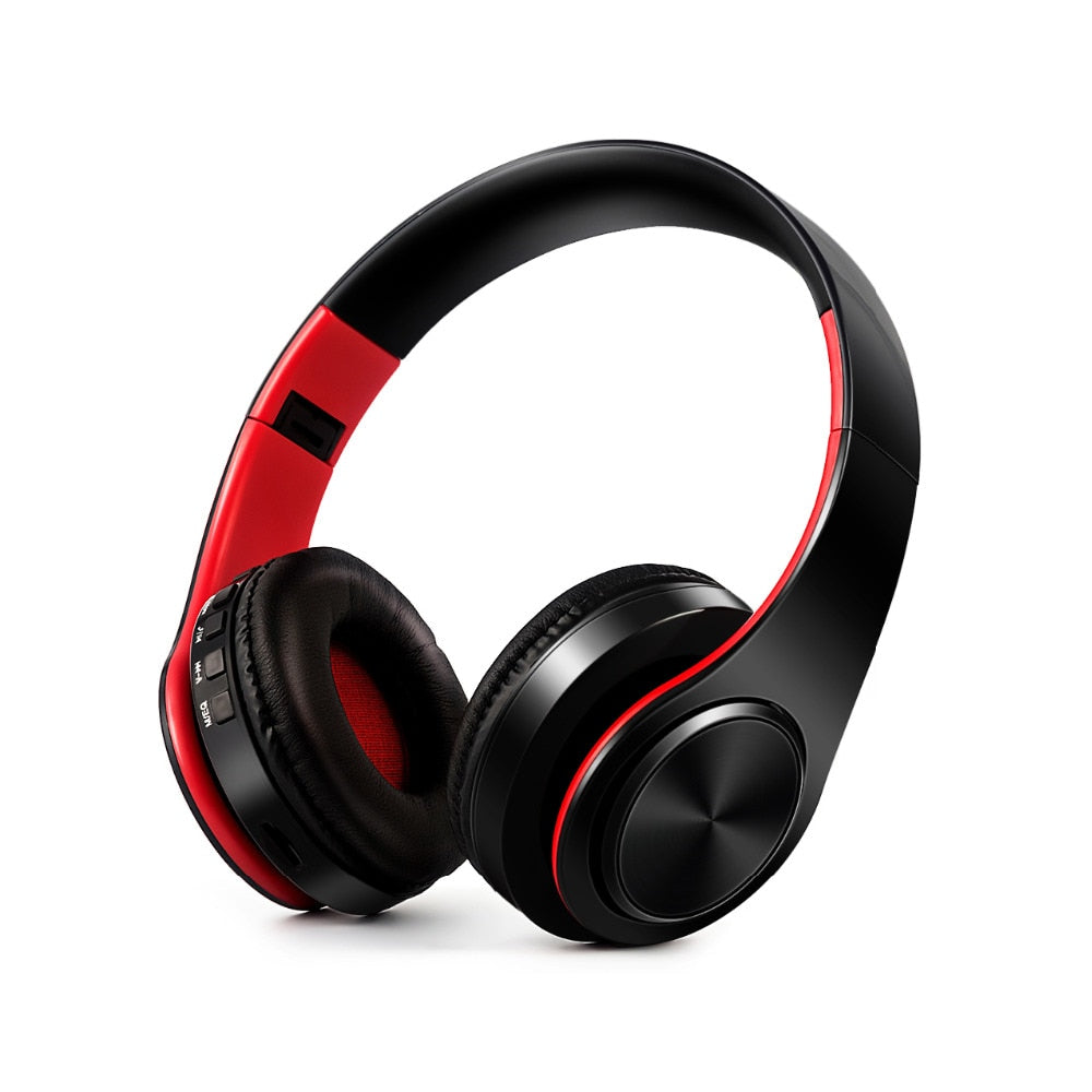 Colorful Bluetooth Headphones / Black-red