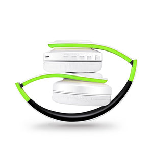 Colorful Bluetooth Headphones / White-green