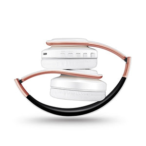 Colorful Bluetooth Headphones / White-gold